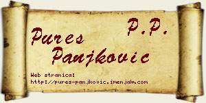 Pureš Panjković vizit kartica